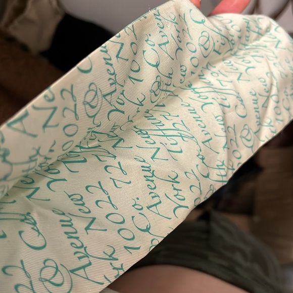 Tiffany & Co Signature Mint Green Scarf - Picture 4 of 8